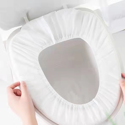 Υγιεινή αδιάβροχη μίας χρήσης μη υφαμένη κάλυψη καθισμάτων τουαλετών με το ελαστικό