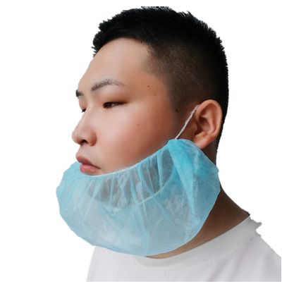 Μίας χρήσης μη υφαντό κάλυμμα γενειάδας 45x20cm Λευκό Μαύρο Μπλε