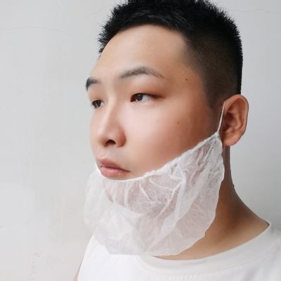 Μίας χρήσης μη υφαντό κάλυμμα γενειάδας 45x20cm Λευκό Μαύρο Μπλε